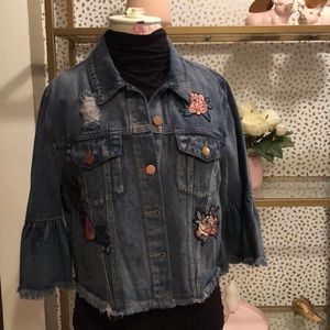 Embroidered denim jacket